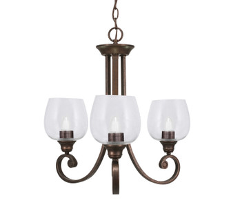 Curl Three Light Chandelier in Bronze (200|253-BRZ-4810)