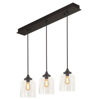 William Three Light Pendant in Black (162|WMMP08MBBKLNR3)