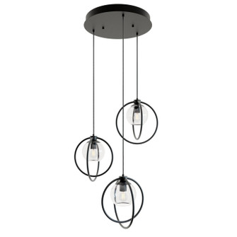 Jamie Three Light Pendant in Black (162|JAMP12MBBKRND3)