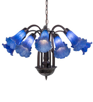 Blue 12 Light Chandelier in Mahogany Bronze (57|10336)