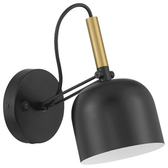 Porto LED Reading Light in Black with Antique Brushed Brass (18|72018LEDD-BWA)