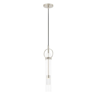 Textile LED Pendant in Brushed Nickel (102|FSN-4121-CLER-NCKL)