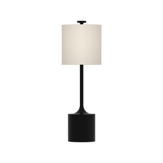Issa One Light Table Lamp in Brushed Gold/Ivory Linen|Matte Black/Ivory Linen|White/Ivory Linen (452|TL418726MBIL)