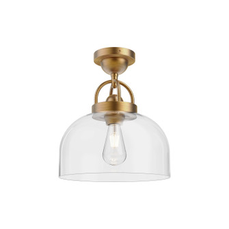 Lancaster One Light Semi-Flush Mount in Aged Gold (452|SF461101AG)