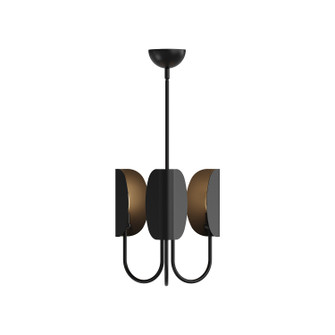 Seno Three Light Chandelier in Matte Black (452|CH450715MB)