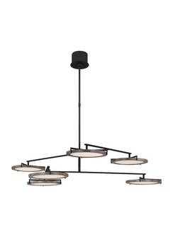 Shuffle LED Chandelier in Nightshade Black (182|CDCH17327WOB)