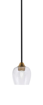 Paramount One Light Mini Pendant in Matte Black & Brass (200|3401-MBBR-4810)