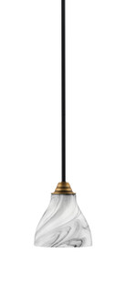 Paramount One Light Mini Pendant in Matte Black & Brass (200|3401-MBBR-4769)