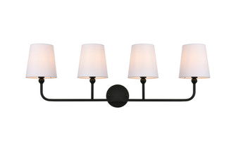 Colson Four Light Bath Sconce in Black and Clear (173|LD7322W36BLK)