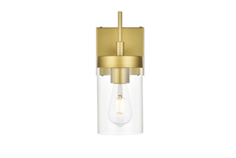 Benny One Light Bath Sconce in Brass and Clear (173|LD7319W5BRA)