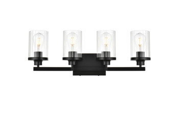 Saanvi Four Light Bath Sconce in Black and Clear (173|LD7316W25BLK)