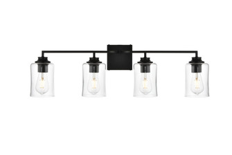 Ronnie Four Light Bath Sconce in Black and Clear (173|LD7314W32BLK)