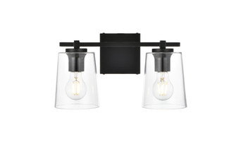 Kacey Two Light Bath Sconce in Black and Clear (173|LD7310W14BLK)