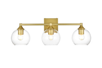 Foster Three Light Bath Sconce in Brass and Clear (173|LD7308W25BRA)