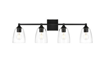 Gianni Four Light Bath Sconce in Black and Clear (173|LD7307W32BLK)
