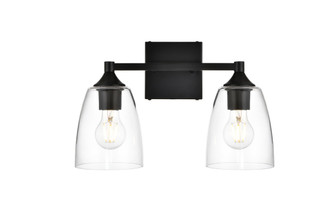 Gianni Two Light Bath Sconce in Black and Clear (173|LD7307W15BLK)