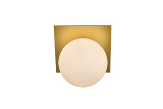 Jillian One Light Bath Sconce in Brass and frosted white (173|LD7304W7BRA)