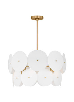 Emery Six Light Chandelier in Burnished Brass (454|KSC1106BBS)