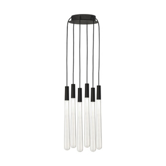 Pylon LED Chandelier in Nightshade Black (182|700TRSPPYLC6RB-LED930)