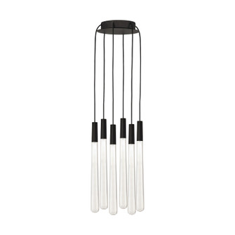 Pylon LED Chandelier in Nightshade Black (182|700TRSPPYLC6RB-LED930)