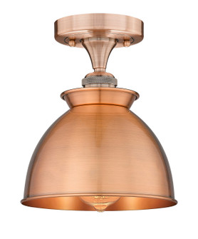 Edison One Light Semi-Flush Mount in Antique Copper (405|616-1F-AC-M14-AC)