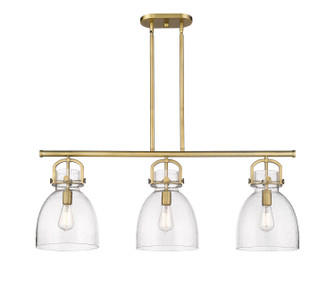 Downtown Urban Three Light Island Pendant in Brushed Brass (405|410-3I-BB-G412-10SDY)