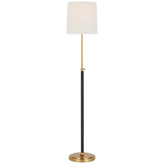 Bryant Wrapped LED Floor Lamp in Hand-Rubbed Antique Brass and Chocolate Leather (268|TOB 1580HAB/CHC-L)