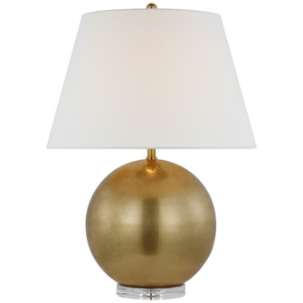Balos LED Table Lamp in Antique-Burnished Brass and Clear Glass (268|CHA 8215AB-L)