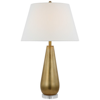 Aris LED Table Lamp in Antique-Burnished Brass And Clear Glass (268|CHA 8185AB-L)