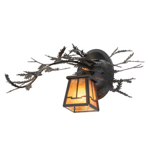 Pine Branch One Light Wall Sconce in Black Metal (57|261861)