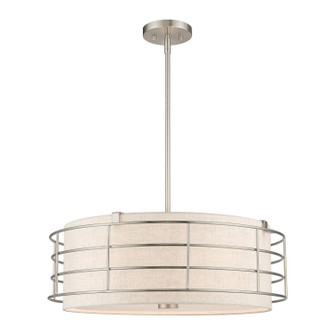 Blanchard Five Light Pendant Chandelier in Brushed Nickel (107|55115-91)