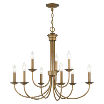 Estate Nine Light Chandelier in Antique Gold Leaf (107|42687-48)