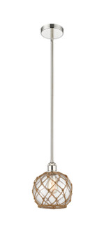Edison One Light Mini Pendant in Polished Nickel (405|616-1S-PN-G122-8RB)