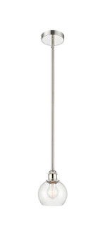 Edison One Light Mini Pendant in Polished Nickel (405|616-1S-PN-G122-6)