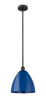 Edison One Light Mini Pendant in Matte Black (405|616-1S-BK-MBD-12-BL)