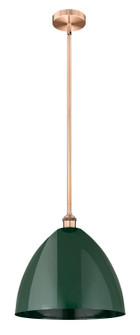 Edison One Light Mini Pendant in Antique Copper (405|616-1S-AC-MBD-16-GR)