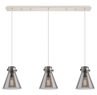 Downtown Urban Six Light Linear Pendant in Polished Nickel (405|123-410-1PS-PN-G411-8SM)