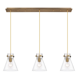 Downtown Urban Five Light Linear Pendant in Brushed Brass (405|123-410-1PS-BB-G411-8CL)