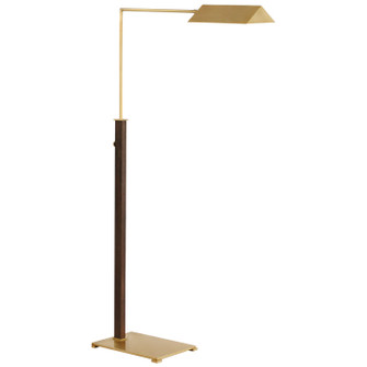 Copse LED Floor Lamp in Antique Brass and Dark Walnut (268|RB 1005AB/DW)