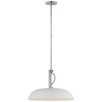 Cyrus LED Pendant in Polished Nickel and White (268|AL 5040PN/WHT-WG)