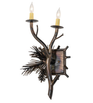 Lone Pine Two Light Wall Sconce in Antique Copper,Burnished (57|265206)