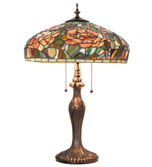 Tiffany Peony Two Light Table Lamp in Mahogany Bronze (57|265068)