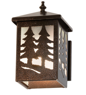 Twin Spruce Trees One Light Wall Sconce in Rust,Custom (57|260788)