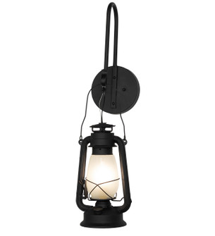 Miners Lantern One Light Wall Sconce in Black Metal (57|259055)