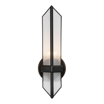 Cairo One Light Wall Sconce in Ribbed Glass/Urban Bronze (452|WV332904UBCR)
