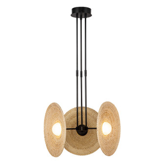 Harbour LED Pendant in Urban Bronze/Woven Rattan (452|PD350318UBWO)