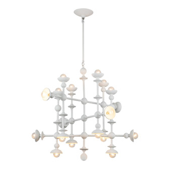 Cadence 18 Light Chandelier in Antique White (452|CH328129AW)