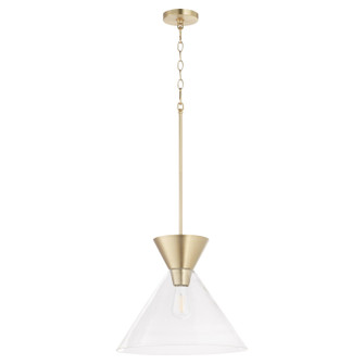 Beldar One Light Pendant in Aged Brass w/ Clear Glass (19|8119-280)