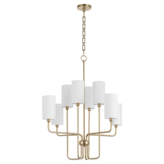 Charlotte Eight Light Chandelier in Aged Brass (19|698-8-80)