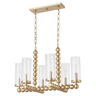 Lee Boulevard Six Light Chandelier in Aged Brass (19|665-6-80)